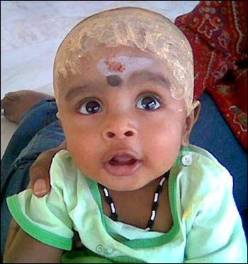 Baby Birthday Cakes on Mundan Or Chadakarana Ceremony  Baby S First Hair Removal  Hindu Hair