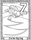 cartoon alphabets coloring sheets