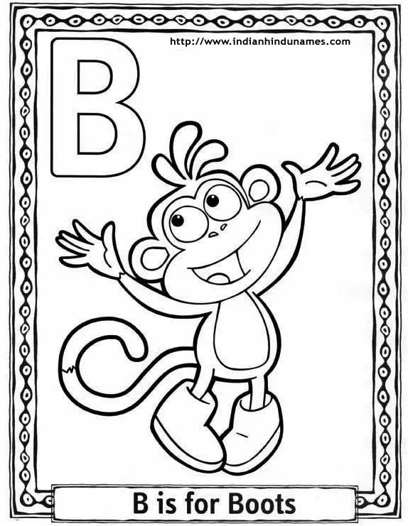 Alphabet A Coloring Pages Cartoons 1