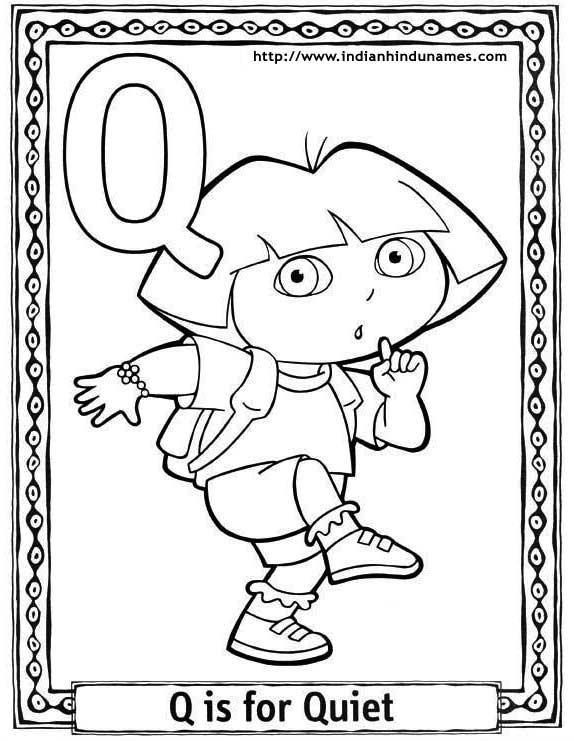 Alphabet A Coloring Pages Cartoons 7