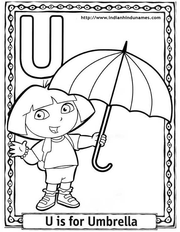 Alphabet A Coloring Pages Cartoons 6